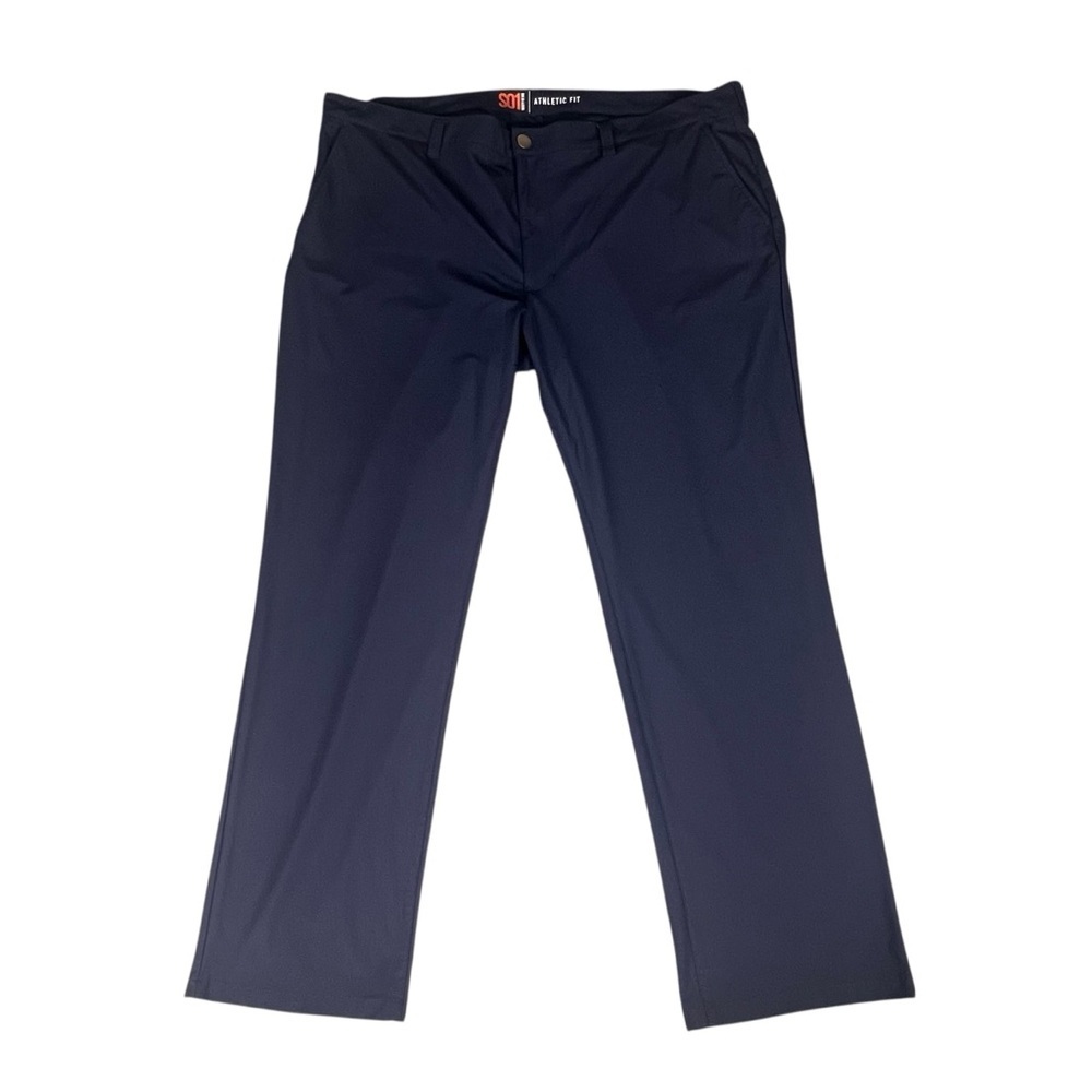 Society Of One Pants Mens Size 48 Navy Blue Athletic Fit Golf Chino 32” Inseam
